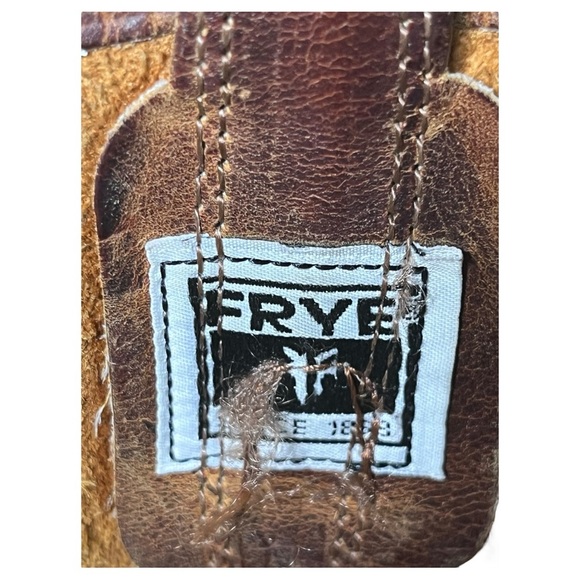 Frye Belted Harness Boots Mens 10 M Motorcycle Engineer Square Toe USA Leather - Picture 11 of 16